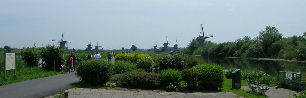 Panorama di Kinderdijk dalla biglietteria